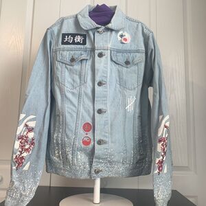 Trademark Brooklyn Jean Jacket Stay Wavy Graphic Design Painted Japanese Medium